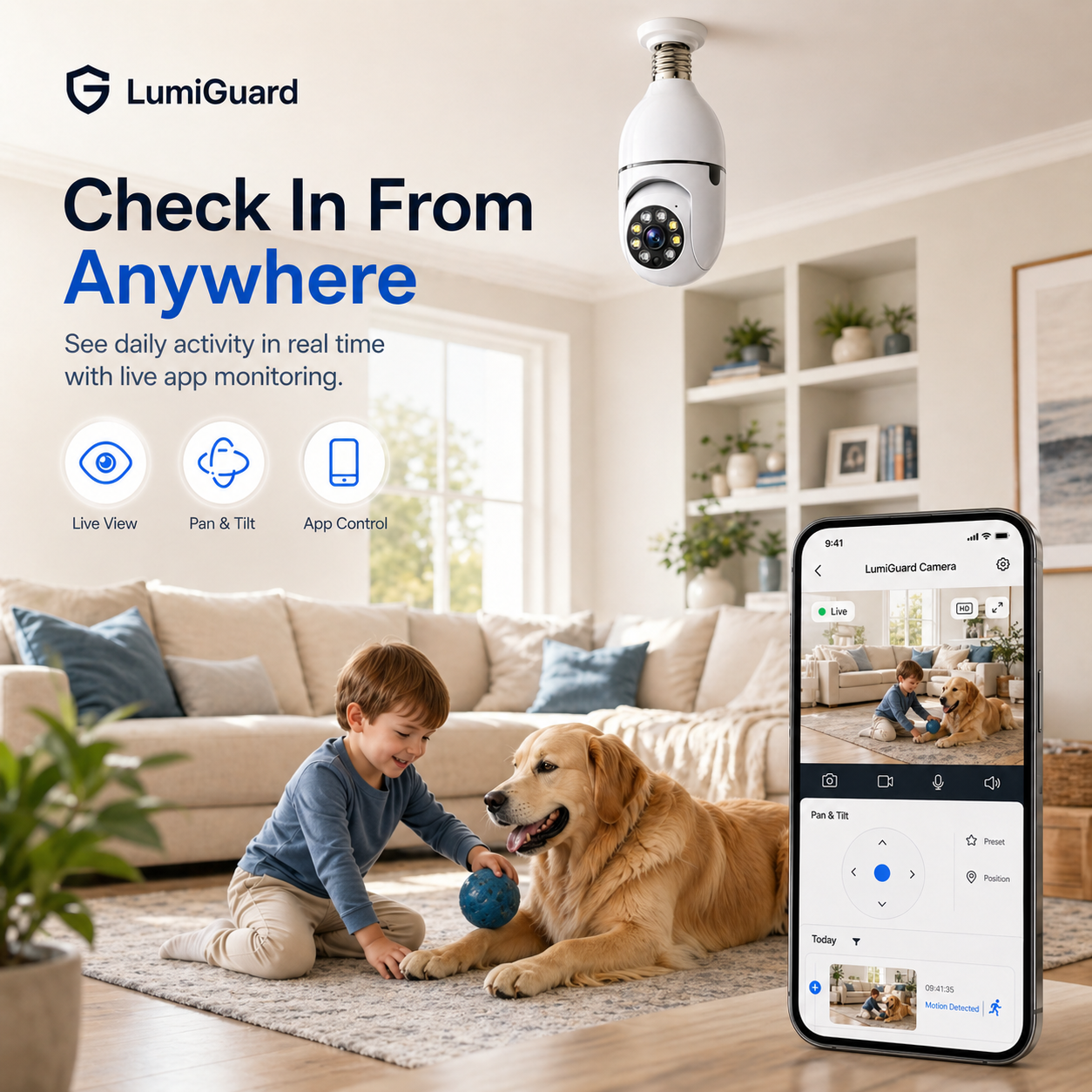 LumiGuard 360° Smart Light Socket Camera